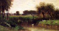 Samuel Colman - Ducks by a Pond